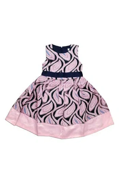 Joe-ella Kids' Paisley Embroidered Dress In Pink