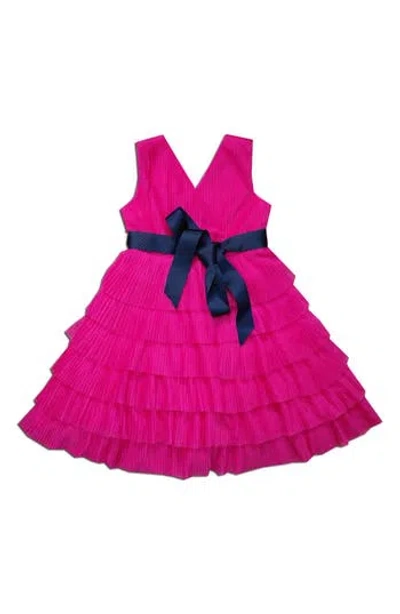 Joe-ella Kids' Tiered Formal Dress In Pink