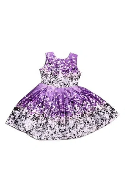 Joe-ella Kids' Twinkle Print Sleeveless Dress In Purple