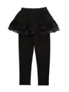 Joe-ella Little Girl's Rosette Skirted Leggings