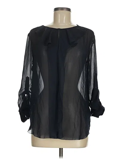 Pre-owned Joe Fresh 3/4 Sleeve Blouse In Black