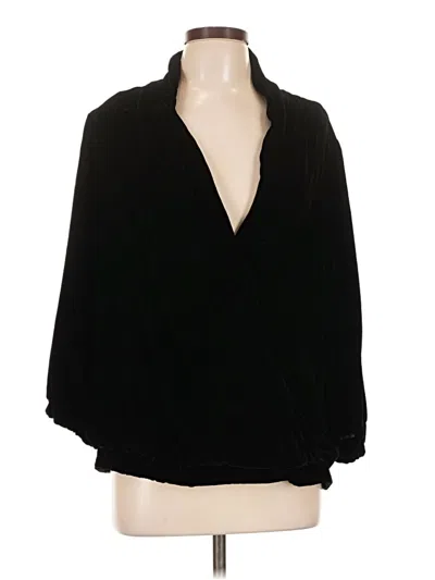 Pre-owned Joe Fresh 3/4 Sleeve Blouse In Black