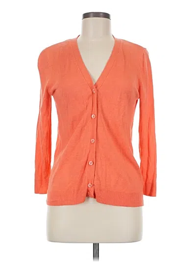 Pre-owned Joe Fresh 3/4 Sleeve Button Down Shirt In Orange