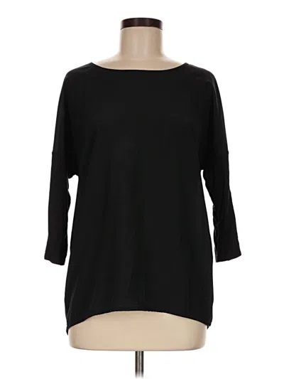 Pre-owned Joe Fresh 3/4 Sleeve Top Black Boatneck Tops