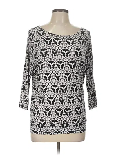 Pre-owned Joe Fresh 3/4 Sleeve Top Silver Boatneck Tops