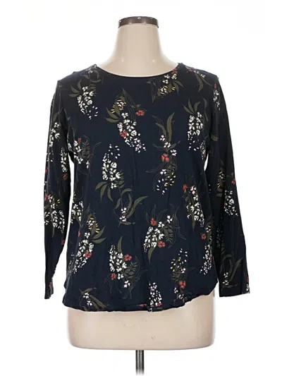 Pre-owned Joe Fresh 3/4 Sleeve T-shirt In Blue
