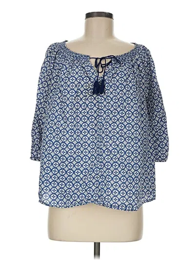 Pre-owned Joe Fresh 3/4 Sleeve T-shirt In Blue