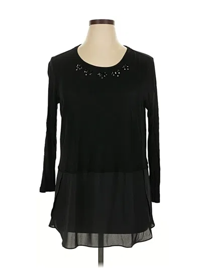 Pre-owned Joe Fresh Long Sleeve Blouse In Black