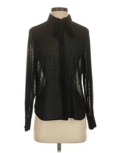 Pre-owned Joe Fresh Long Sleeve Blouse In Black