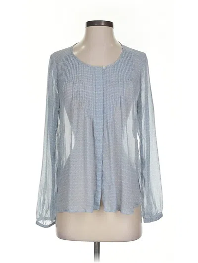 Pre-owned Joe Fresh Long Sleeve Blouse In Blue
