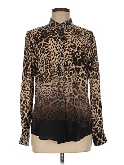 Pre-owned Joe Fresh Long Sleeve Blouse In Brown