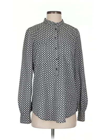 Pre-owned Joe Fresh Long Sleeve Blouse In Gray