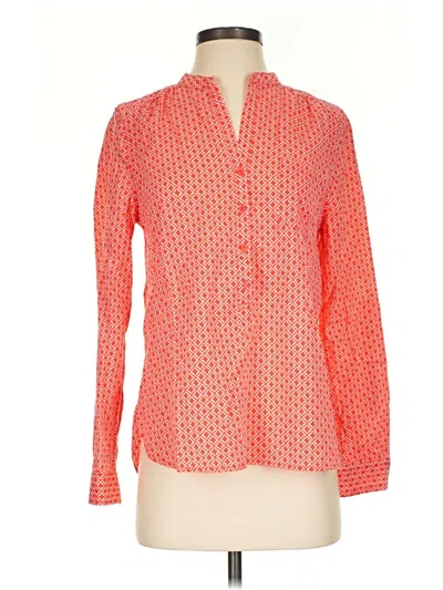 Pre-owned Joe Fresh Long Sleeve Blouse In Orange