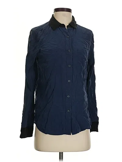 Pre-owned Joe Fresh Long Sleeve Button Down Shirt In Blue