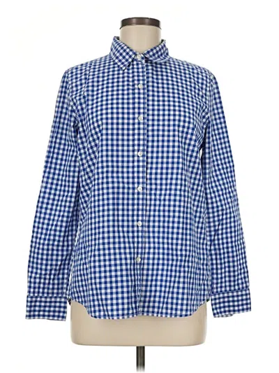 Pre-owned Joe Fresh Long Sleeve Button Down Shirt In Blue