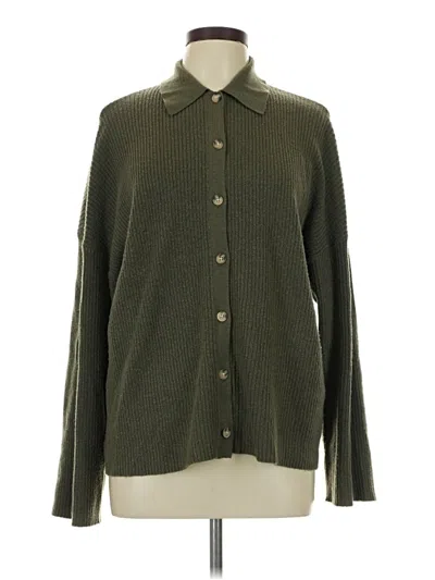 Pre-owned Joe Fresh Long Sleeve Button Down Shirt In Green