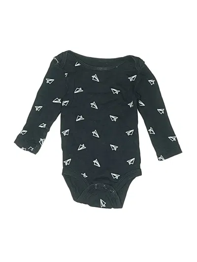 Pre-owned Joe Fresh Babies' Long Sleeve Onesie In Black