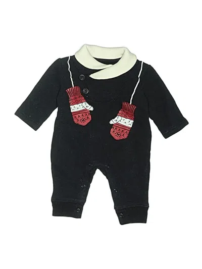 Pre-owned Joe Fresh Babies' Long Sleeve Onesie In Black