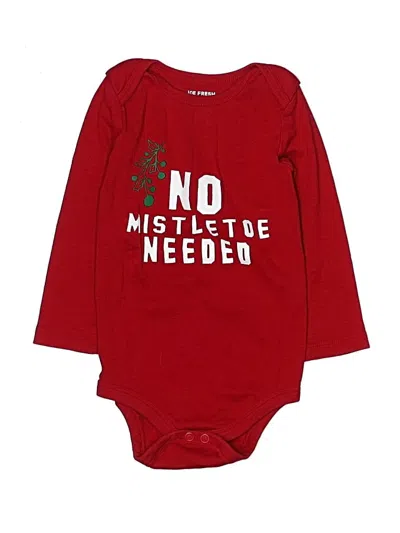 Pre-owned Joe Fresh Kids' Long Sleeve Onesie In Red