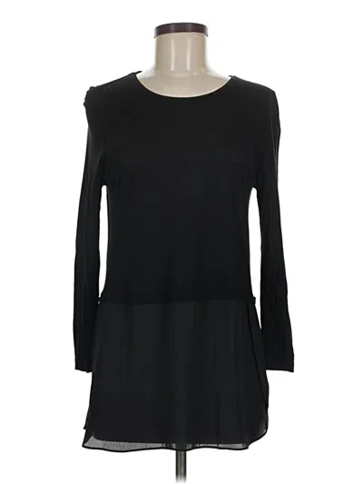 Pre-owned Joe Fresh Long Sleeve Top Black Boatneck Tops