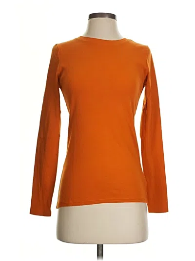 Pre-owned Joe Fresh Long Sleeve T-shirt In Orange