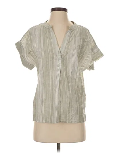 Pre-owned Joe Fresh Short Sleeve Blouse In Gray