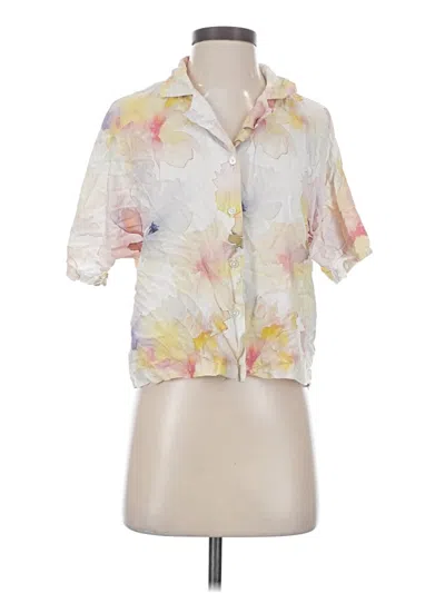 Pre-owned Joe Fresh Short Sleeve Blouse In Ivory