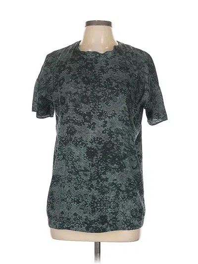 Pre-owned Joe Fresh Short Sleeve Top Teal Crew Neck Tops In Blue