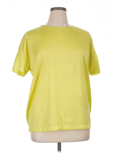 Pre-owned Joe Fresh Short Sleeve Top Yellow Crew Neck Tops