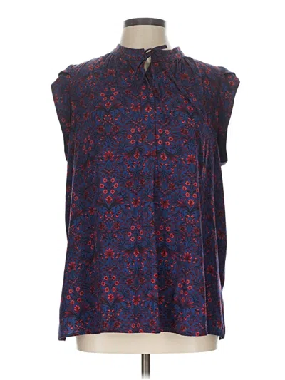Pre-owned Joe Fresh Sleeveless Blouse In Blue
