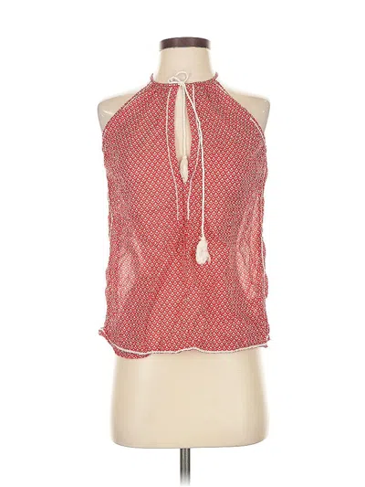 Pre-owned Joe Fresh Sleeveless Blouse In Red