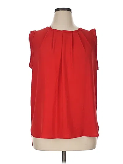 Pre-owned Joe Fresh Sleeveless Blouse In Red