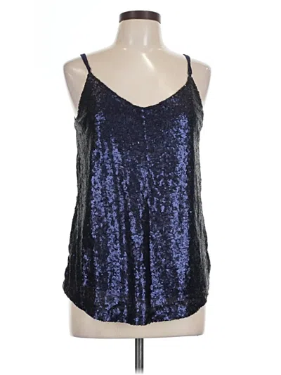 Pre-owned Joe Fresh Sleeveless Top Blue Halter Neckline Tops