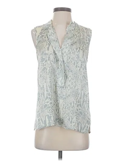 Pre-owned Joe Fresh Tank Top Silver Tie Neck Tops