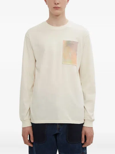 Joe Garvey Tie-dye Patch Long-sleeve T-shirt In Neutral