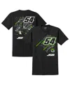 Joe Gibbs Racing Team Collection Men's Black Ty Gibbs Monster Energy Car T-shirt In Black
