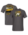 Joe Gibbs Racing Team Collection Men's Charcoal Christopher Bell Dewalt Car T-shirt In Charcoal