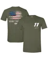 Joe Gibbs Racing Team Collection Green Denny Hamlin Flag T-shirt In Green