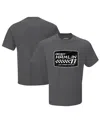 Joe Gibbs Racing Team Collection Men's Heather Charcoal Denny Hamlin Vintage T-shirt In Gray