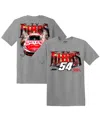 Joe Gibbs Racing Team Collection Men's Heather Gray Ty Gibbs Saia Car T-shirt In Gray
