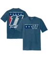 Joe Gibbs Racing Team Collection Men's Heather Navy Denny Hamlin Name Number Tri-blend T-shirt In Heather Navy