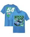 Joe Gibbs Racing Team Collection Men's Heather Royal Ty Gibbs Sonic T-shirt In Green
