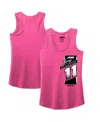 Joe Gibbs Racing Team Collection Women's Pink Denny Hamlin Name Number Racerback Tank Top In Pink