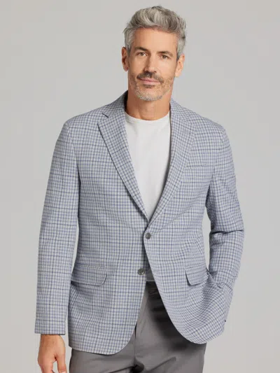 Joe Joseph Abboud Big & Tall Men's Modern Fit Check Sport Coat In Gray