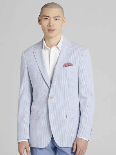 Joe Joseph Abboud Big & Tall Men's Modern Fit Seersucker Sport Coat In Blue
