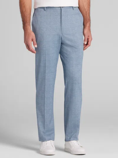 Joe Joseph Abboud Big & Tall Modern Fit Flat Front Knit Men's Suit Pants In Blue