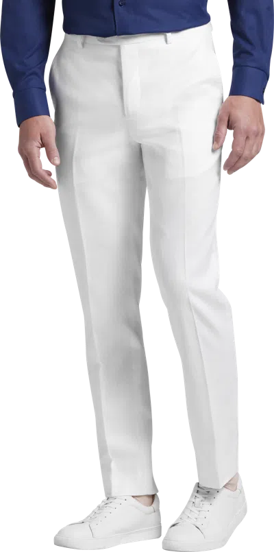 Joe Joseph Abboud Big & Tall Slim Fit Linen Blend Men's Suit Pants In White