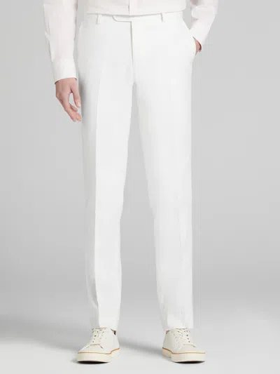 Joe Joseph Abboud Slim Fit Linen Blend Men's Suit Pants In White