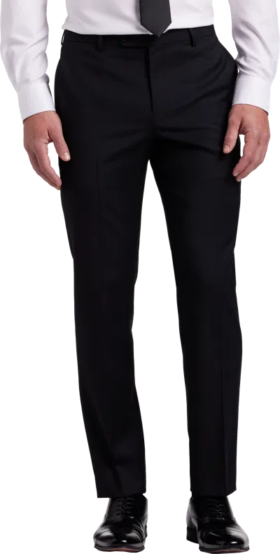 Joe Joseph Abboud Big & Tall Slim Fit Wool Blend Men's Suit Pants In Black