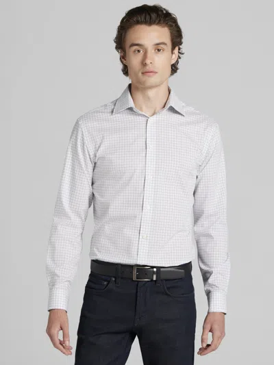 Joe Joseph Abboud Modern Fit Check Dress Shirt In White